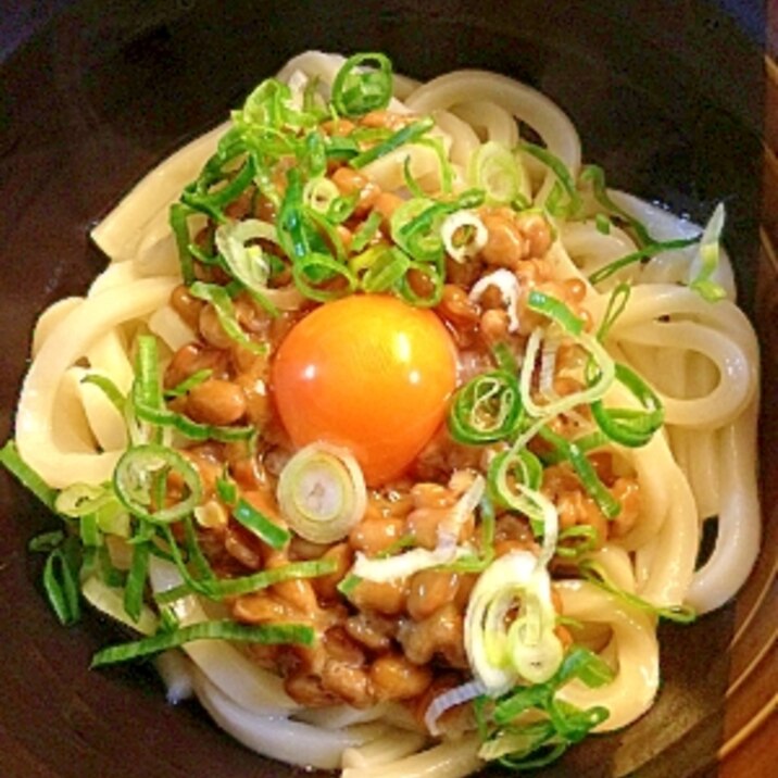 簡単*快腸レシピ☆時短 納豆かけうどん